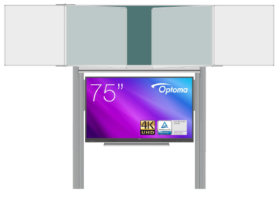 Optoma s triptychem 240x100 na pylonu 290